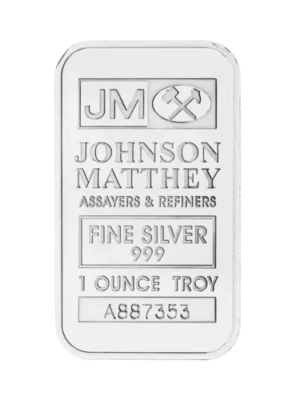 1 OZ Johnson Matthey Silver Bar