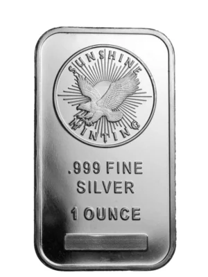 1 OZ SUNSHINE MINT BAR Silver Bar