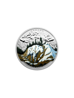 1 oz. Fine Silver Coloured Coin – Landscape Illusion Mountain Goat