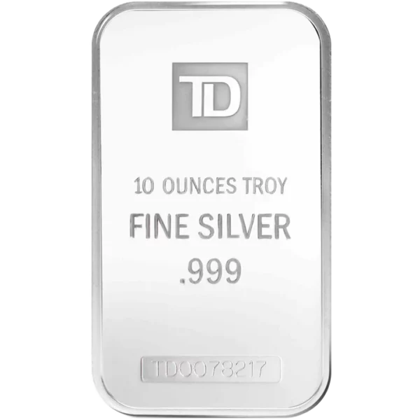 10 OZ TD bank Silver Bar