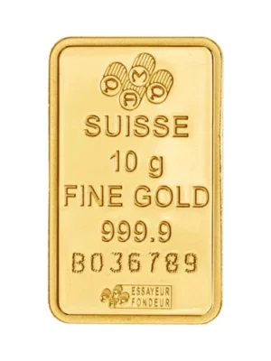 10 gram PAMP Suisse Gold Bar 1