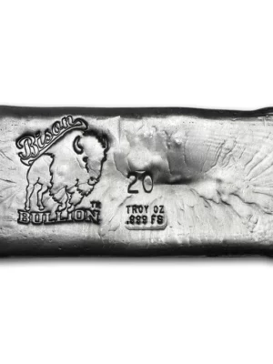 20 OZ Bison Bullion Silver Bar