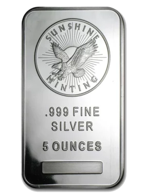 5 OZ SUNSHINE MINT Silver Bar