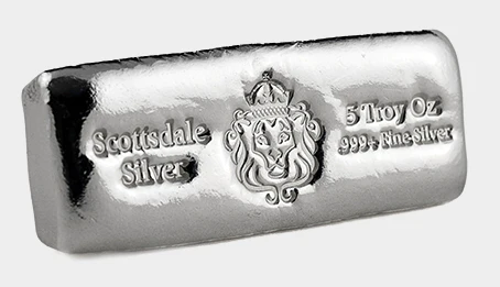 5 OZ Scottsdale Mint Silver Bar