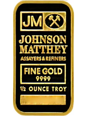 Half OZ Johnson Matthey Gold Bar 1