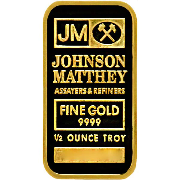 Half OZ Johnson Matthey Gold Bar 1