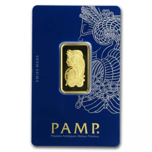 Half OZ PAMP Suisse Gold Bar 1