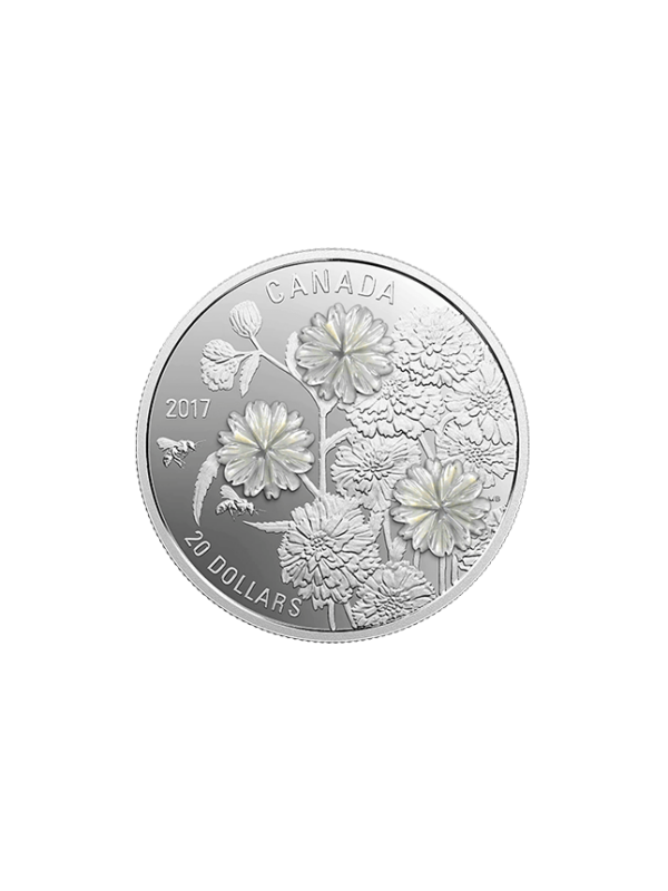 Pearl Flowers - 1 oz. Pure Silver Coin