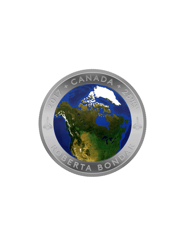 Pure Silver Glow-in-the-Dark Coin – View of Canada From Space