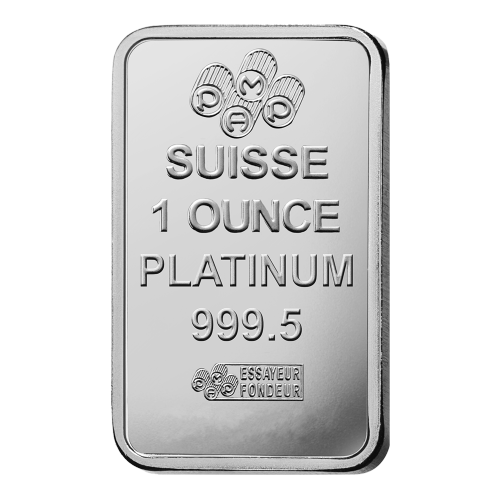 1 oz Fortuna Platinum Bar PAMP Suisse